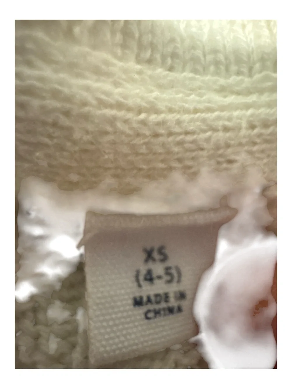 GAP Cream Short Puff-Sleeve Knit Top